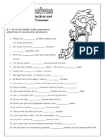 Possessive Adjectives and Possessive Pronouns2014