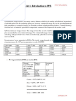 Unit 1: Introduction To PPE: A) Power Generation