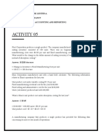 Activity 05: 202180927 - VISTA, MARK LESTER A. Ol33E21 - Bs Accountancy Olcae09 - Financial Accounting and Reporting