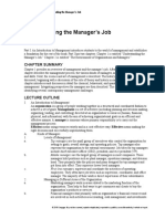 Understanding The Manager's Job: Chapter Summary