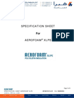 Specification Sheet For Aerofoam Xlpe