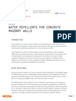 Water Repellents For Concrete Masonry Walls