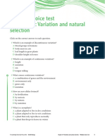 Multiple-Choice Test Chapter 19: Variation and Natural Selection