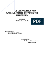 Juvenile Delinquency and Juvenile Justice System in The Philippines