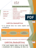 Course Name: Master of Business Administration: Capital Budgeting: Meaning, Nature, Definition, Kinds and Process