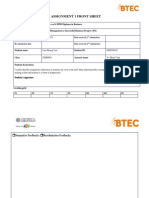 Assignment 1 Front Sheet: Qualification BTEC Level 4 HND Diploma in Business