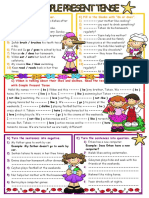 Eslprintables SIMPLE PRESENT TENSE - Positive-Negative-Interrogative