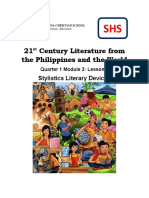 First Quarter-Module 3-Lesson 3-21st Century Literature From The Philippines and The World