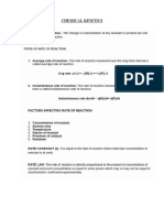 Chemical Kinetics