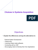 Choices in Systems Acquisition