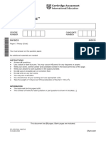 Cambridge IGCSE: PHYSICS 0625/31