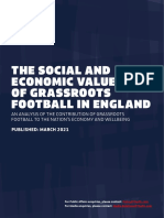 The Social and Economic Value of Adult Grassroots Football in England