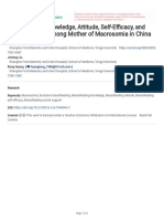 Breastfeeding Knowledge, Attitude, Self-E Cacy, and Social Support Among Mother of Macrosomia in China