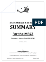 Basic Science & Surgery Summary For The MRCS