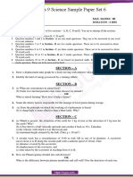 CBSE Class 9 Science Sample Paper Set 6: Section - A