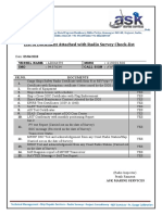 List of Document Attached With Radio Survey Check-List