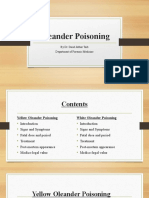 Oleander Poisoning: by Dr. Daud Jabbar Taib Department of Forensic Medicine