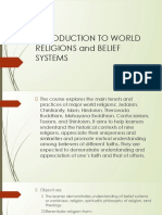 Introduction To World Religions and Belief Systems