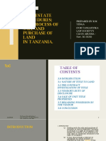 Procedures For Sale and Purchase Land The Process of Sale and Purchase of Land in Tanzania. (Tls - Cle, Arusha - R. Tenga - Nov. To Dec. 2020)