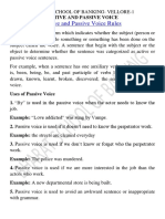 WsActive and Passive Voice Rules