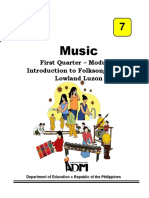 Music: First Quarter - Module 1 Introduction To Folksongs of The Lowland Luzon