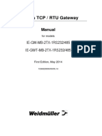 Modbus TCP / RTU Gateway: IE-GW-MB-2TX-1RS232/485 IE-GWT-MB-2TX-1RS232/485