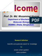 Prof. Dr. Md. Mozammel Hoque: Department of Biochemistry & Molecular Biology BSMMU, Dhaka, Bangladesh