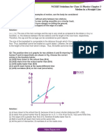 NCERT Solutions For Class 11 Physics Chapter 3 Motion in A Straight Line