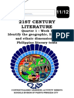 21st Century Literature Week 1 Module 1