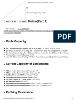 Electrical Thumb Rules - (Part 1)