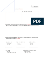 Logical Reasoning Score: - Algebra of Logic Practice Exercises 2