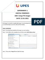Experiment-1 Digital Forensics AIM-Using FTK Imager DATE: 21-01-2021