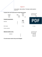 Projected Sales and Finished Goods Inventory Requirements