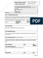 Iso 17025 - Corrective Action Request Form (Completed)