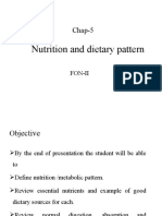 Nutrition and Dietary Pattern: Chap-5