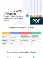 Physics Research Project On Newton's Laws of Motion (3rd Law Specifically)