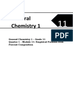 General Chemistry 1: General Chemistry 1 - Grade 11 Quarter 1 - Module 11: Empirical Formula From Percent Composition