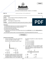 Practice Test-01 For AIATS-04: Physics