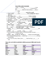 Give The Correct Form of The Verb in Brackets