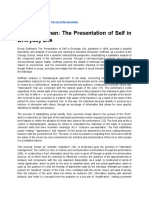 Erving Goffman - The Presentation of Self in Everyday Life