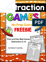 Subtraction: No Prep Games