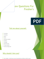 HR Interview Questions For Fresher's