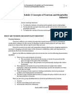 Week 2 - Module 1 Concepts of Tourism and Hospitality