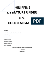 Philippine Literature Under U.S. Colonialism: Group 5 Leader: Gardoce, Claudette Nicole Members