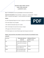 Saraswati Girls' Hindu College FORM 2 TERM 1 (2021-2022) LAB REPORT #1 (10%)