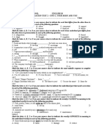 Thang Long High School English 10 Consolidation Test 2 - Unit 2. Your Body and You Name: . Class: .