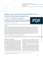 Quality and Safety in Anaesthesia