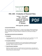 FRL 4401 - Evaluation of Financial Policy: WWW - Cpp.edu/ Psarmas