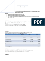 CVP Analysis Learning Exercises