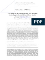 Research Article: The Return of The Labour Process: Race, Skill and Technology in South African Labour Studies